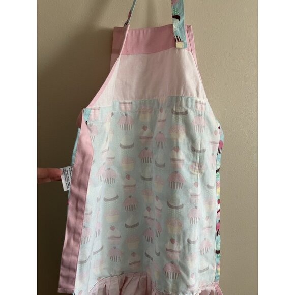 William Sonoma KIDS pink blue Cupcake Baking apron - Picture 8 of 8